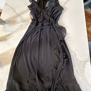 White House Black Market Asymmetrical Black Dress